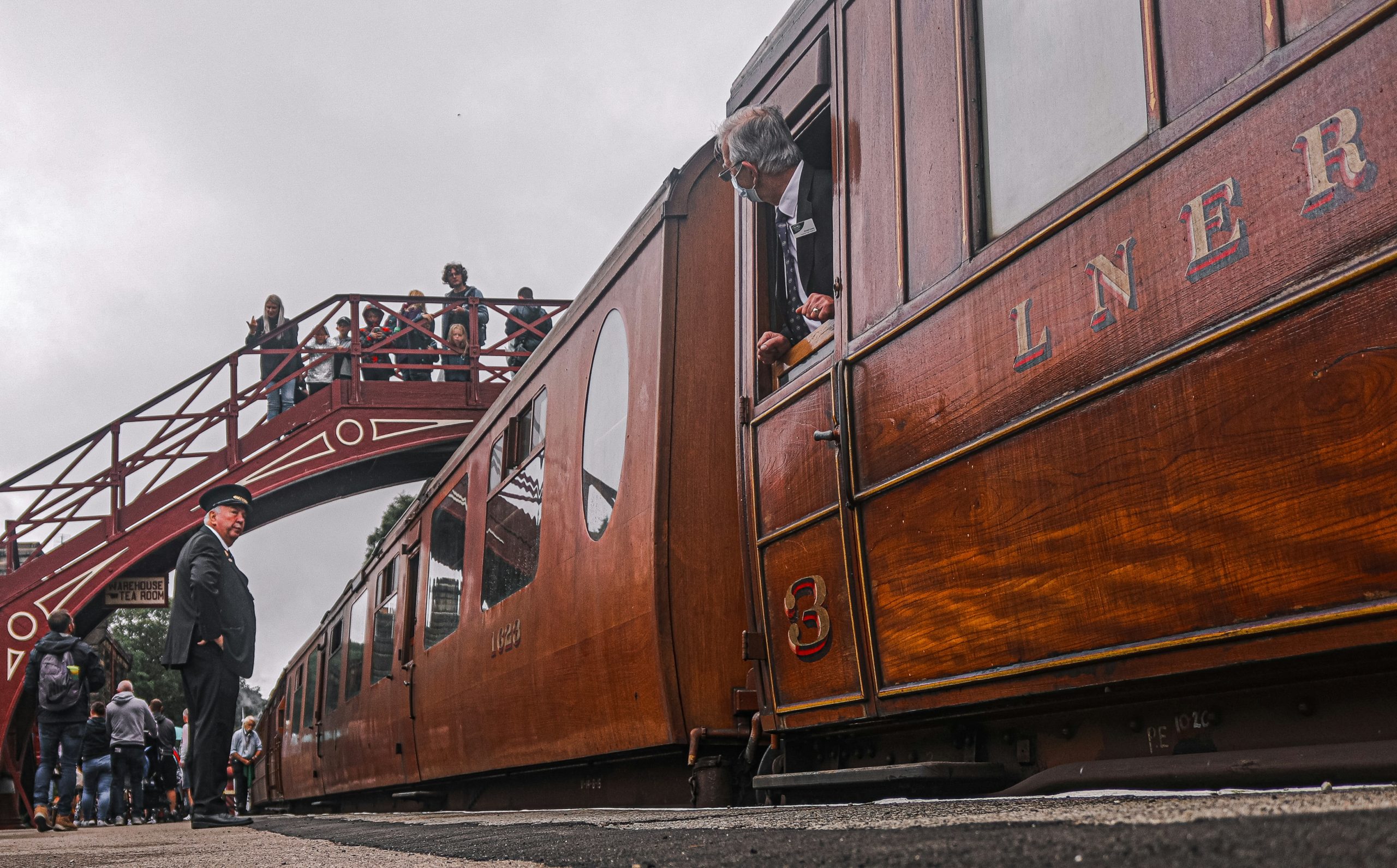Old train and bridge